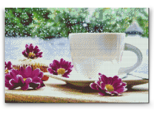 Diamond Paint - Vintereftermiddag med en kop te