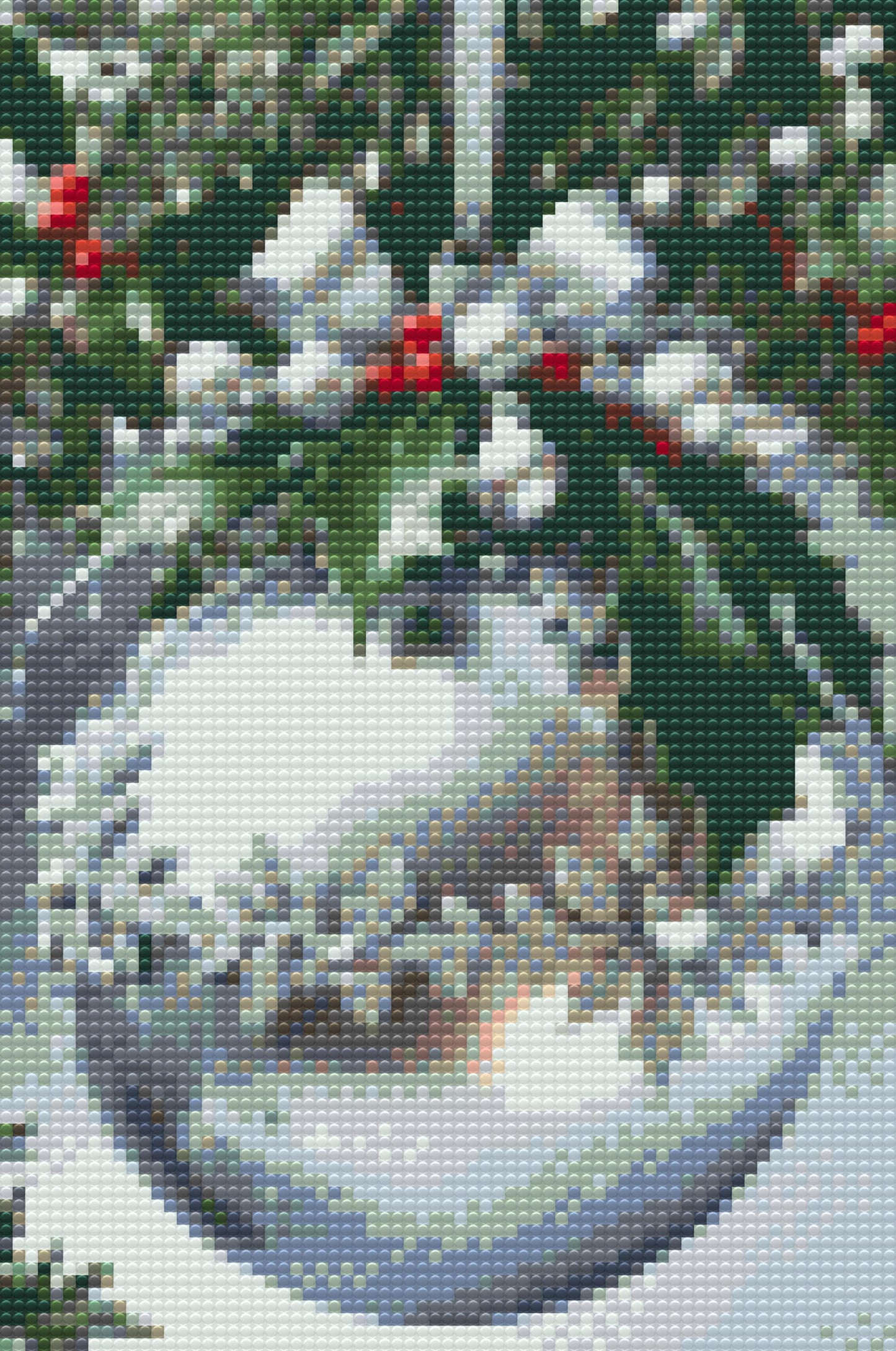 Diamond Paint - Sølvjulepynt