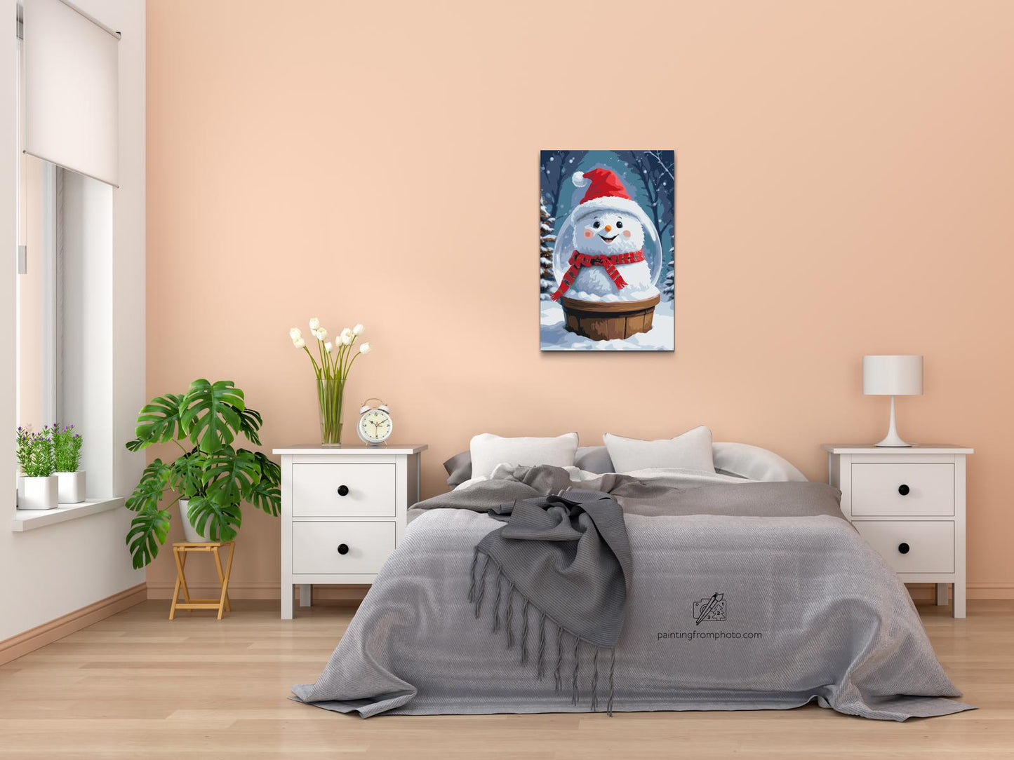 Paint by number - Snekugle med en snemand