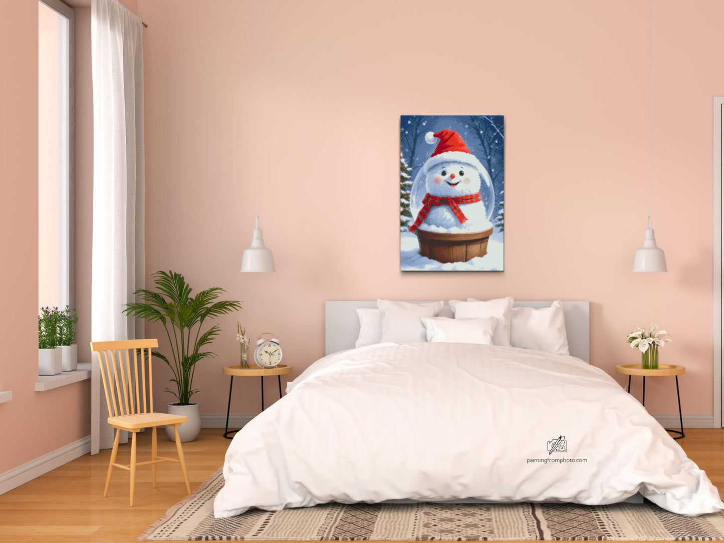 Diamond Paint - Snekugle med en snemand