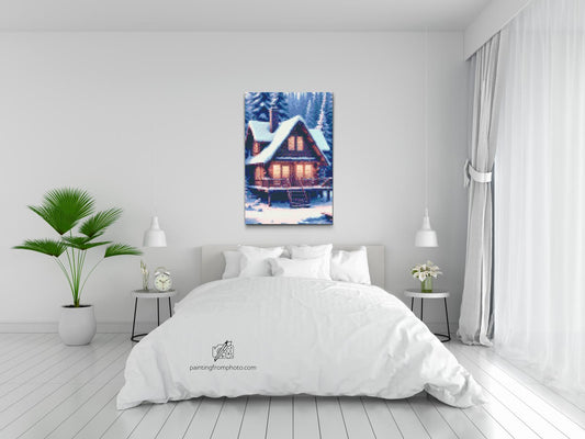 Diamond Paint - Et snedækket hus