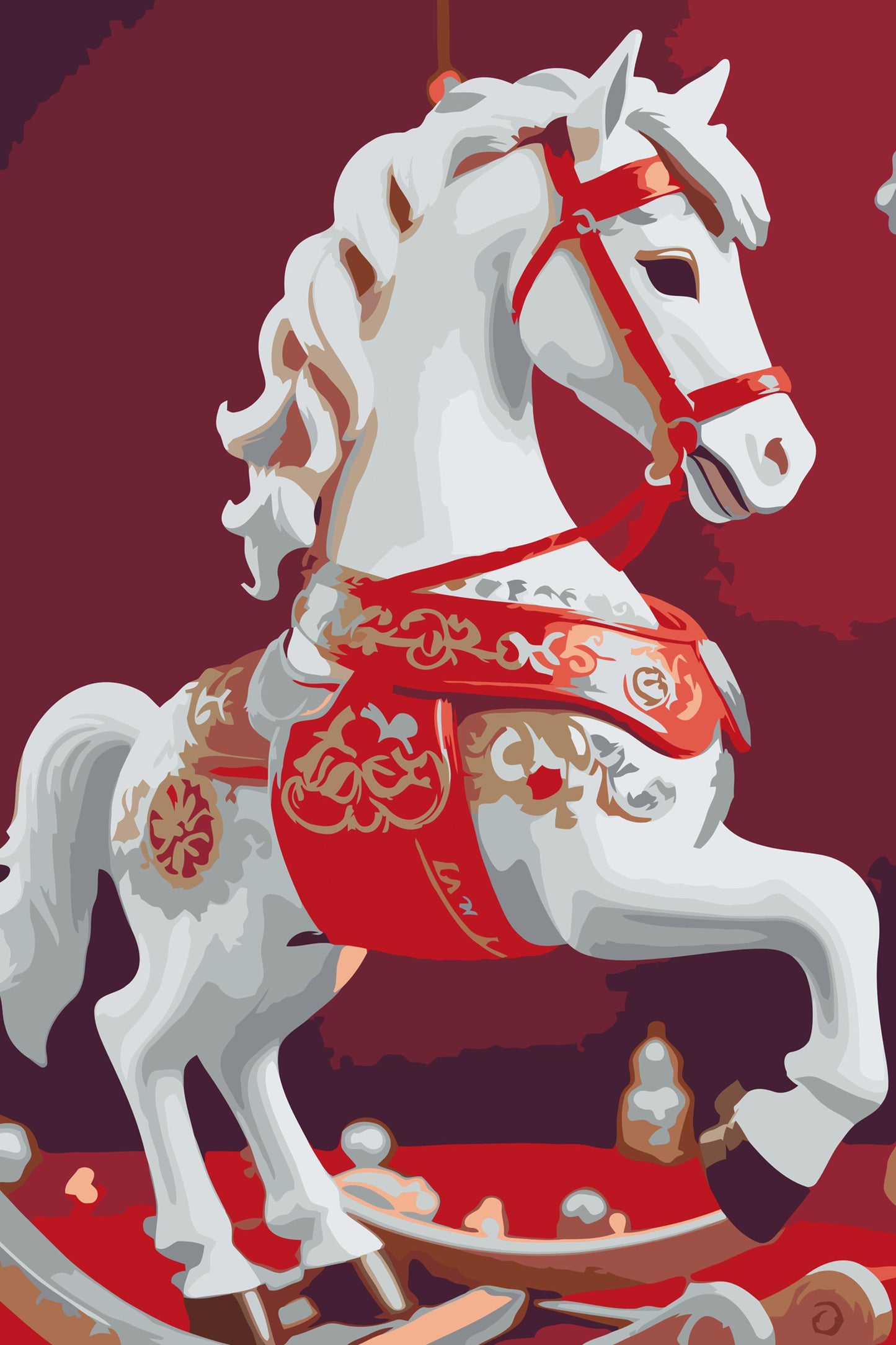 Paint by number - Gyngehest