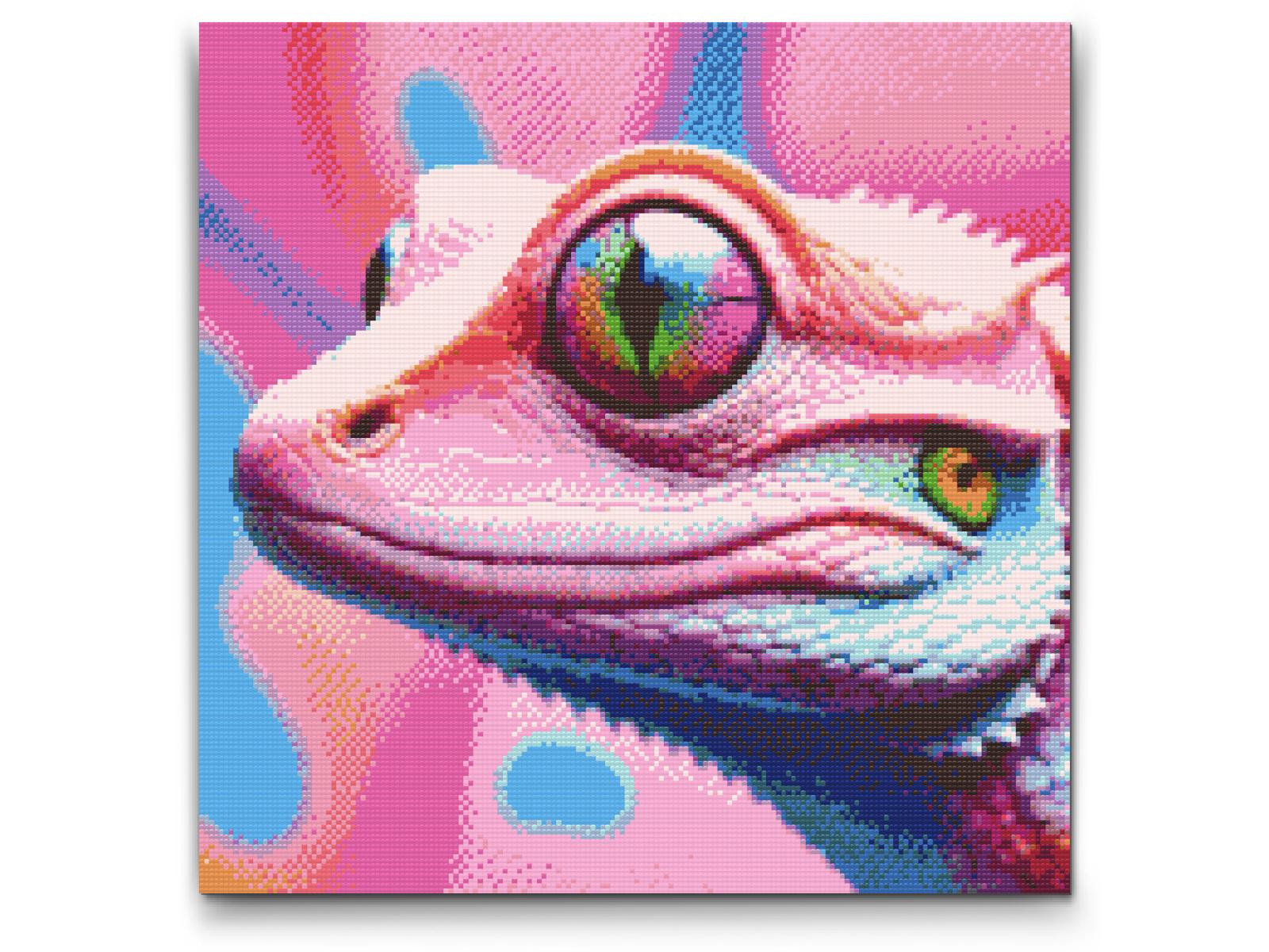 Diamond Paint - Firben i nuancer af pink