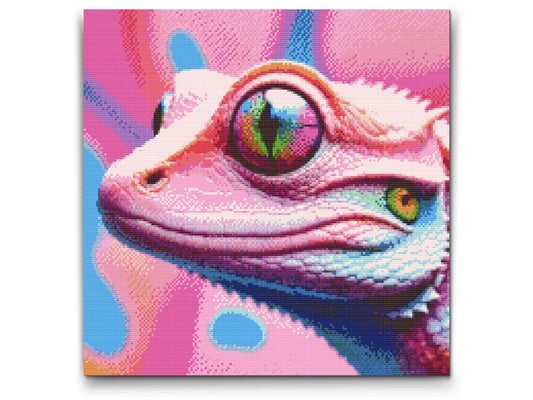 Diamond Paint - Firben i nuancer af pink