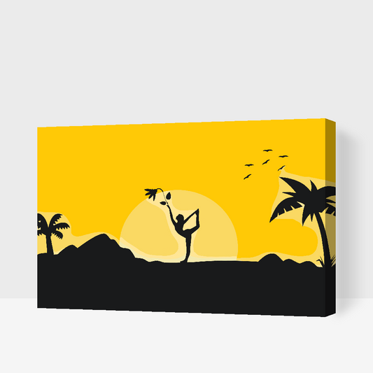 Paint by number - Yoga ved solopgang