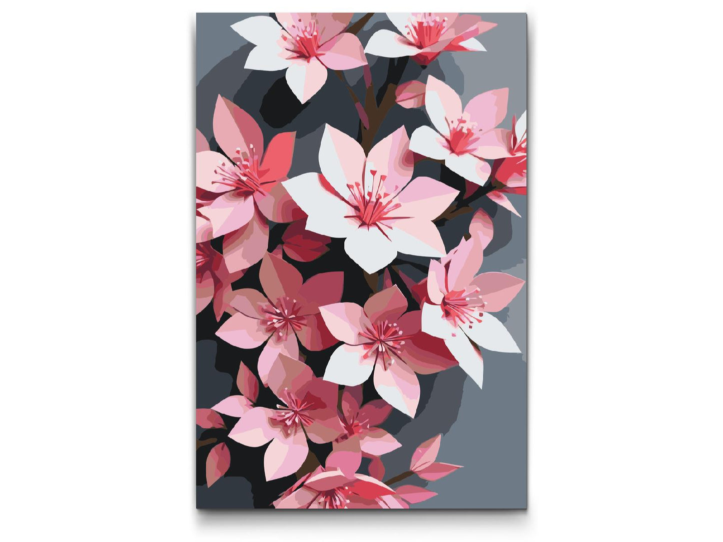 Paint by number - Origami-kirsebærblomster