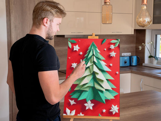 Diamond Paint - Origami-juletræ