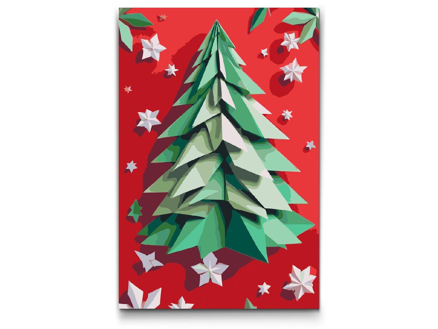 Paint by number - Origami-juletræ