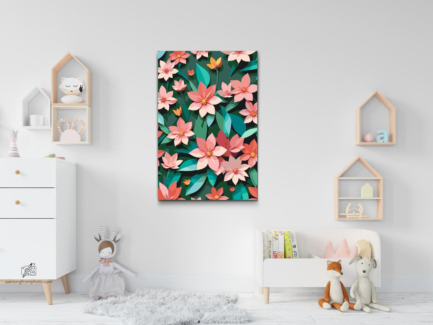 Paint by number - Origamiblomster