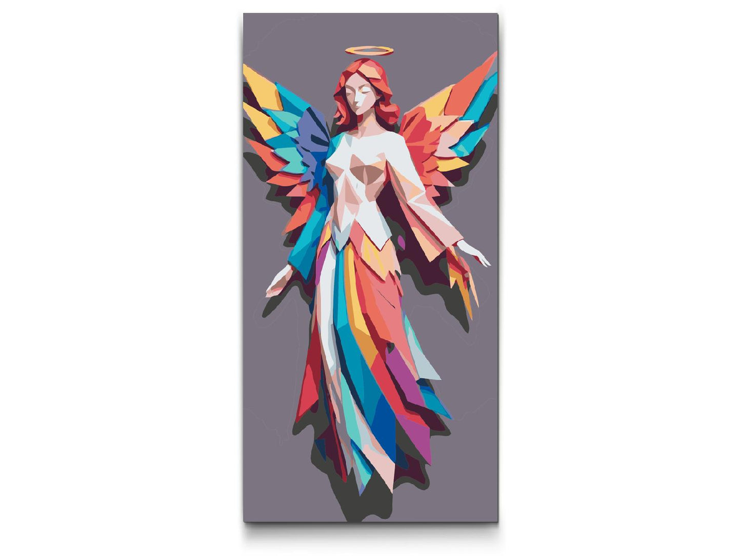 Paint by number - Origami-regnbueengel