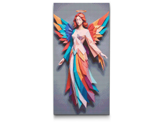 Diamond Paint - Origami-regnbueengel