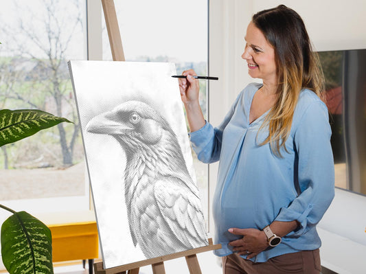 Dotting - Ravn i nuancer af mørk turkis