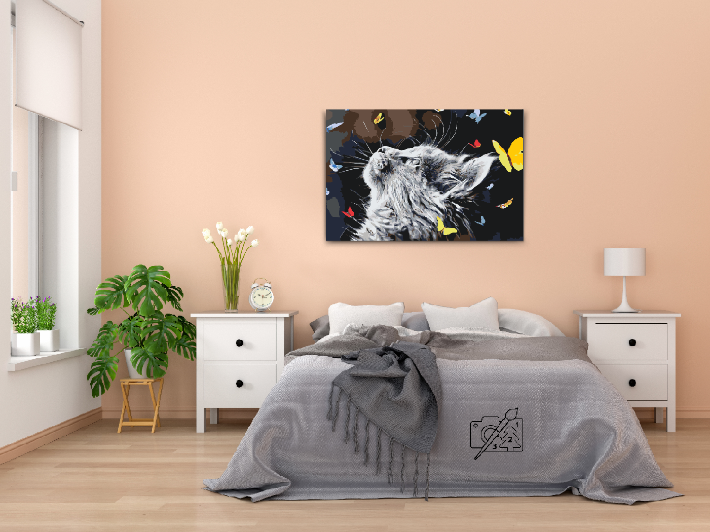 Paint by number - Killing blandt sommerfugle