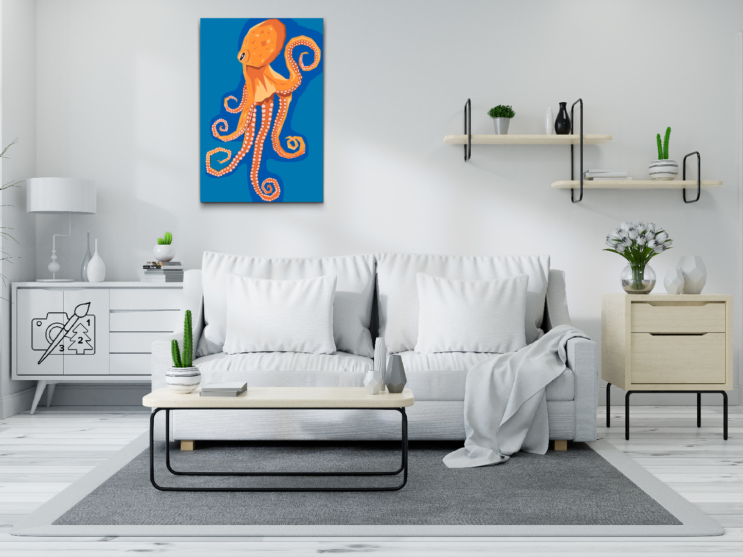Paint by number - Blæksprutte