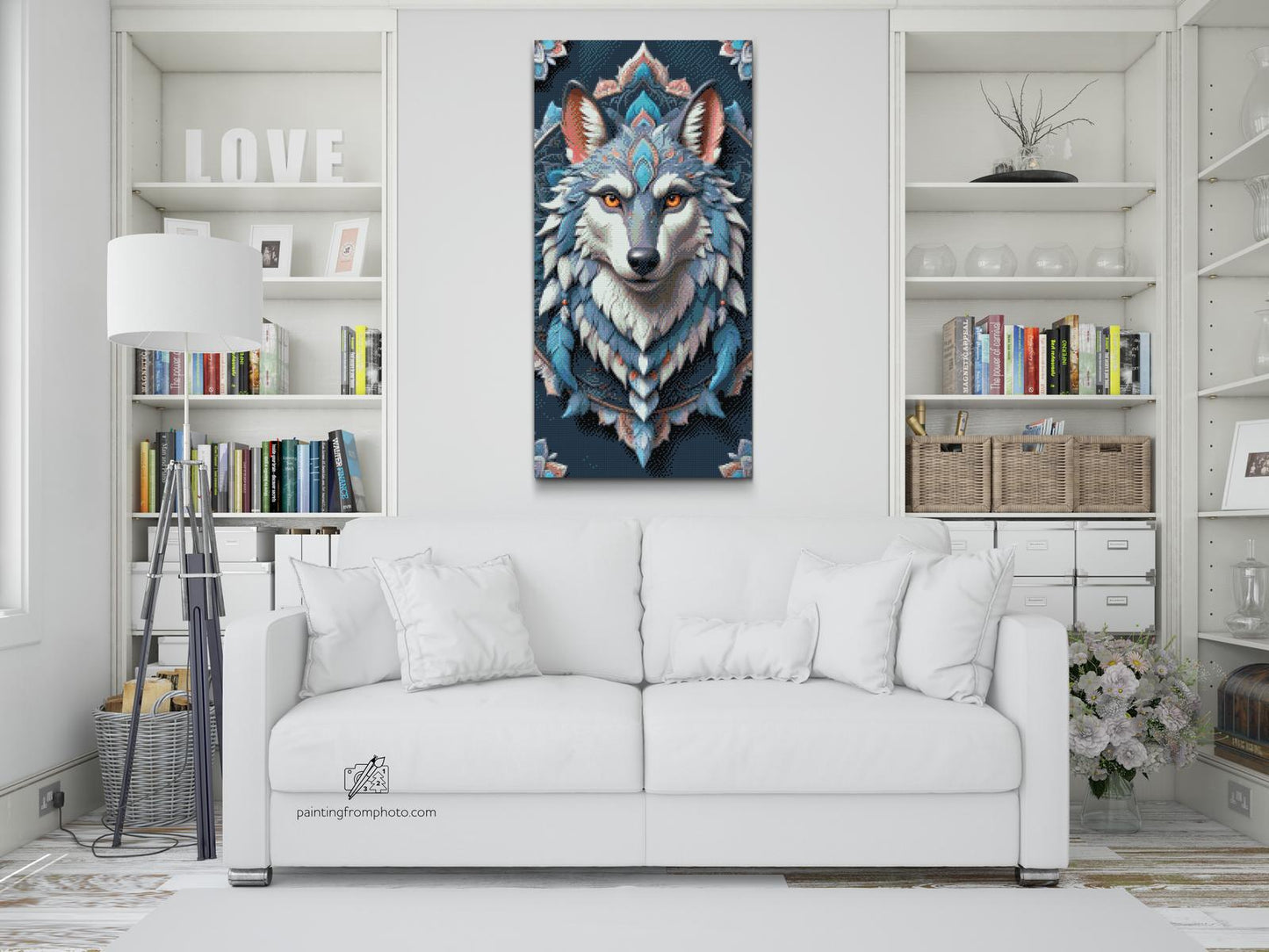 Diamond Paint - Wolf Mandala