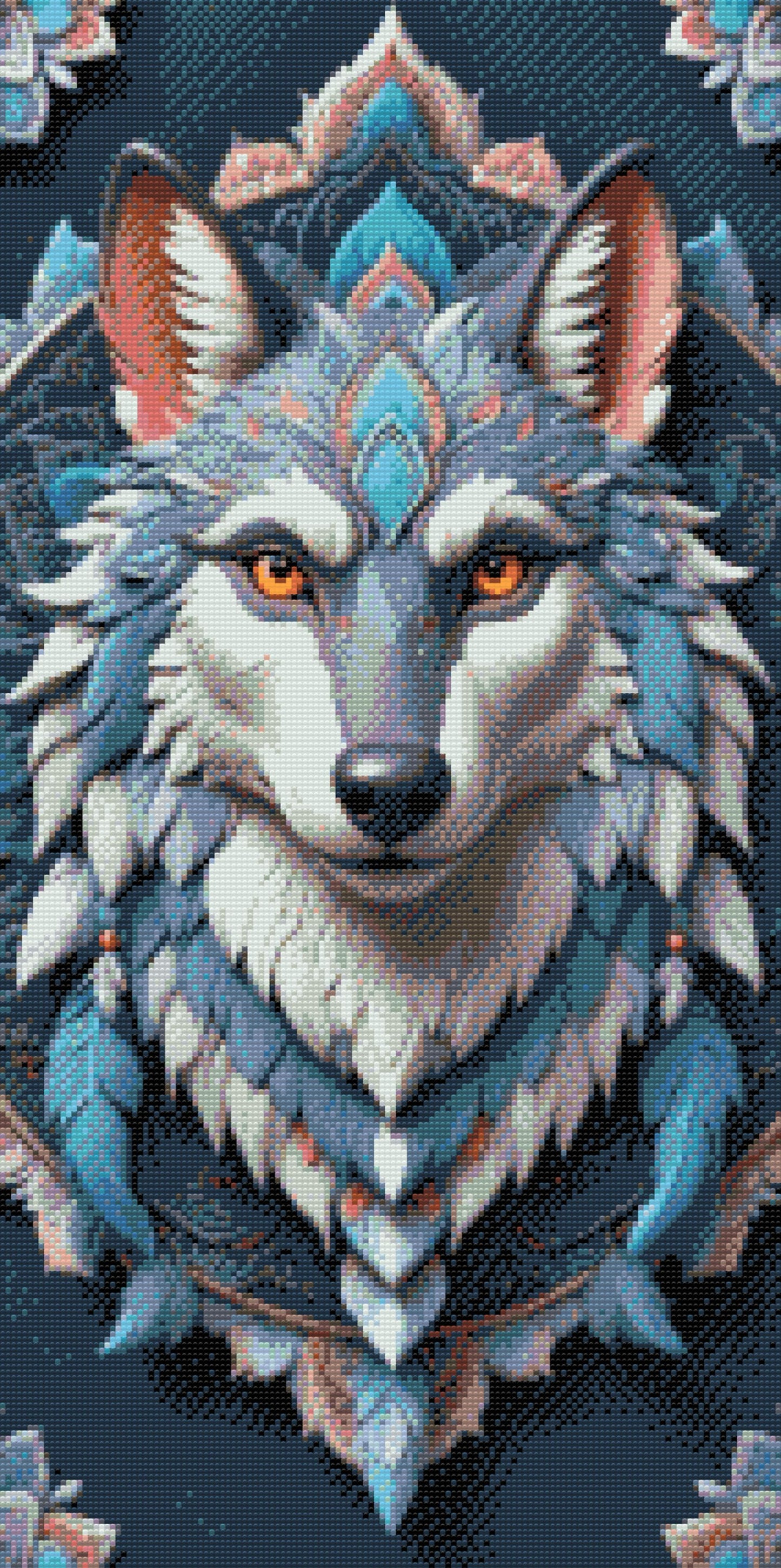 Diamond Paint - Wolf Mandala