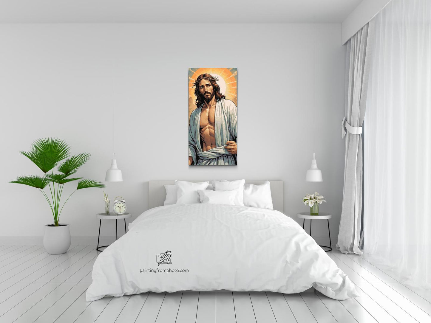 Diamond Paint - Jesus med solen i baggrunden