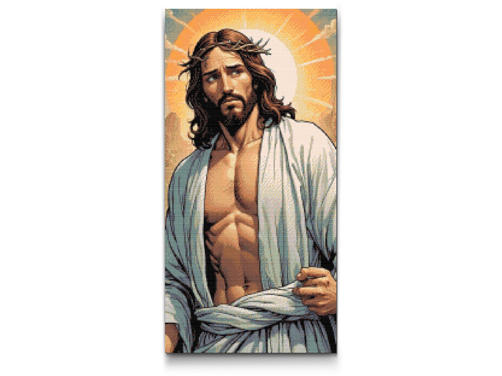 Diamond Paint - Jesus med solen i baggrunden