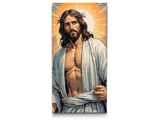 Diamond Paint - Jesus med solen i baggrunden