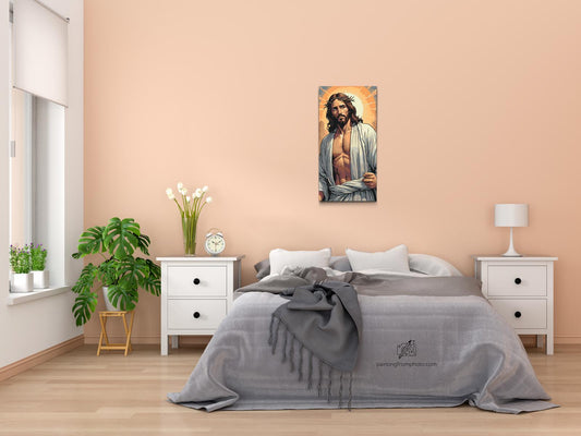 Paint by number - Jesus med solen i baggrunden