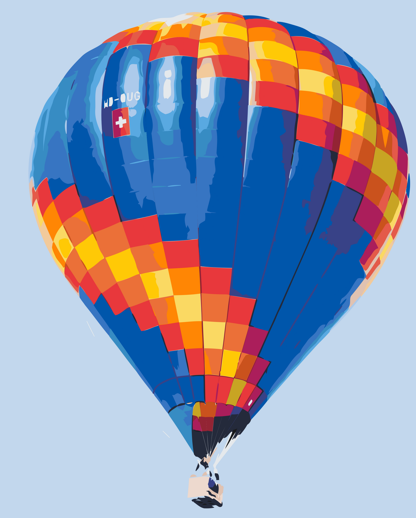 Paint by number - Varmluftballon