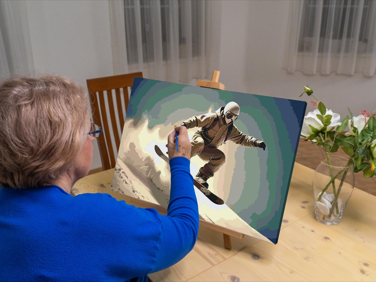 Paint by number - Snowboarder