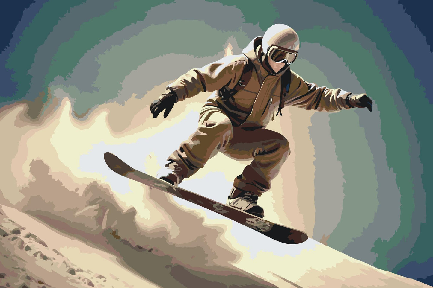 Paint by number - Snowboarder