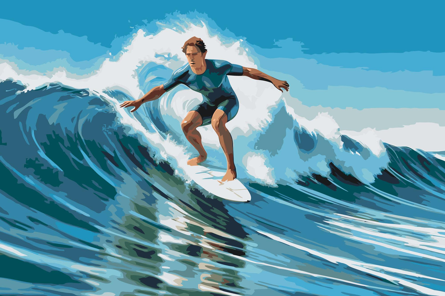 Paint by number - Surfing til søs