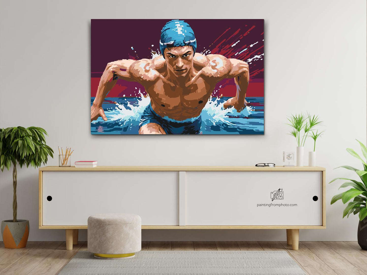 Paint by number - Svømmer