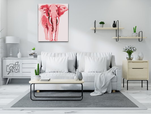 Paint by number - Pink Elephant