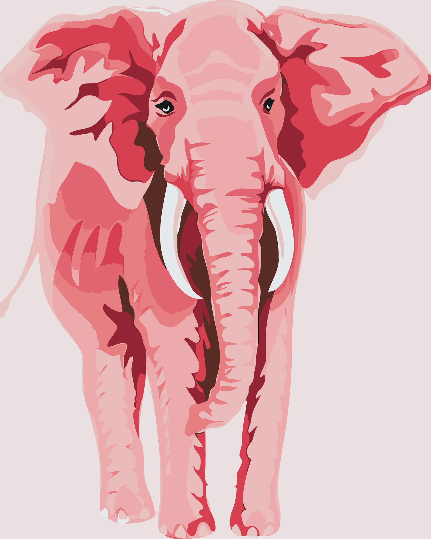 Paint by number - Pink Elephant