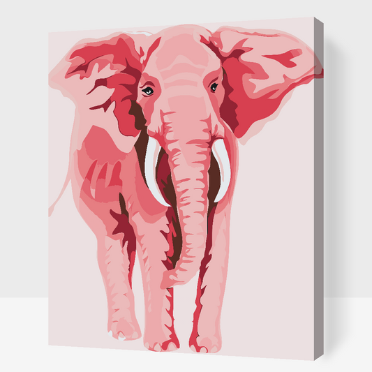 Paint by number - Pink Elephant