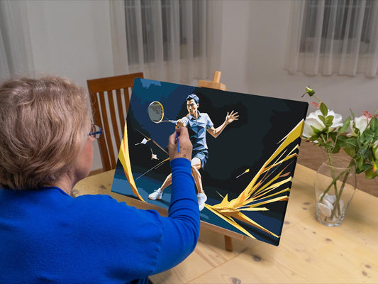 Paint by number - Badminton