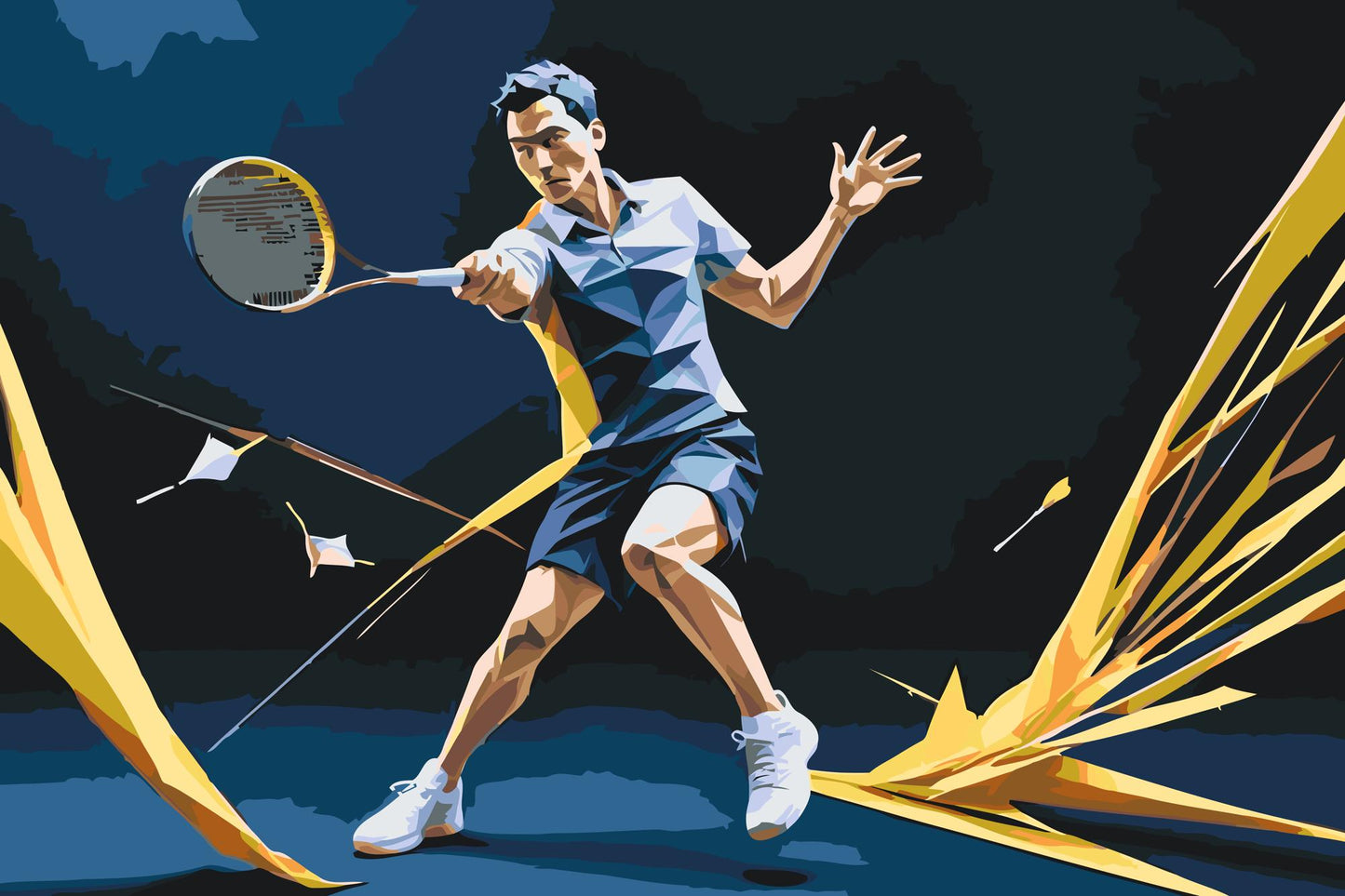 Paint by number - Badminton