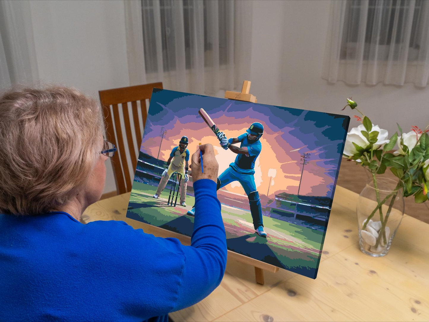 Paint by number - Cricket