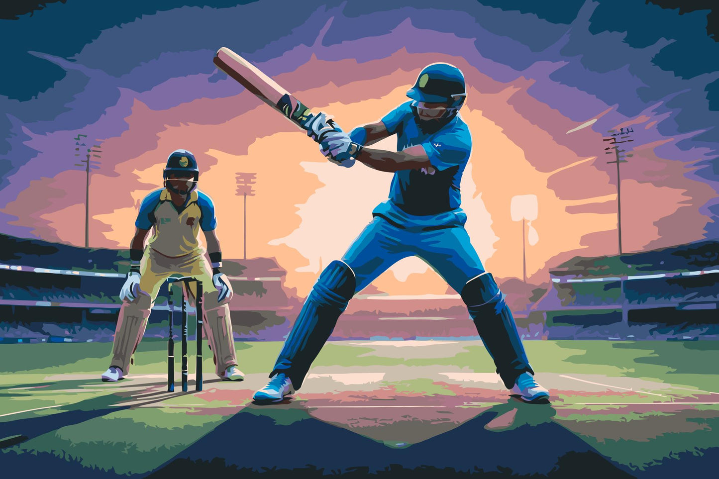 Paint by number - Cricket