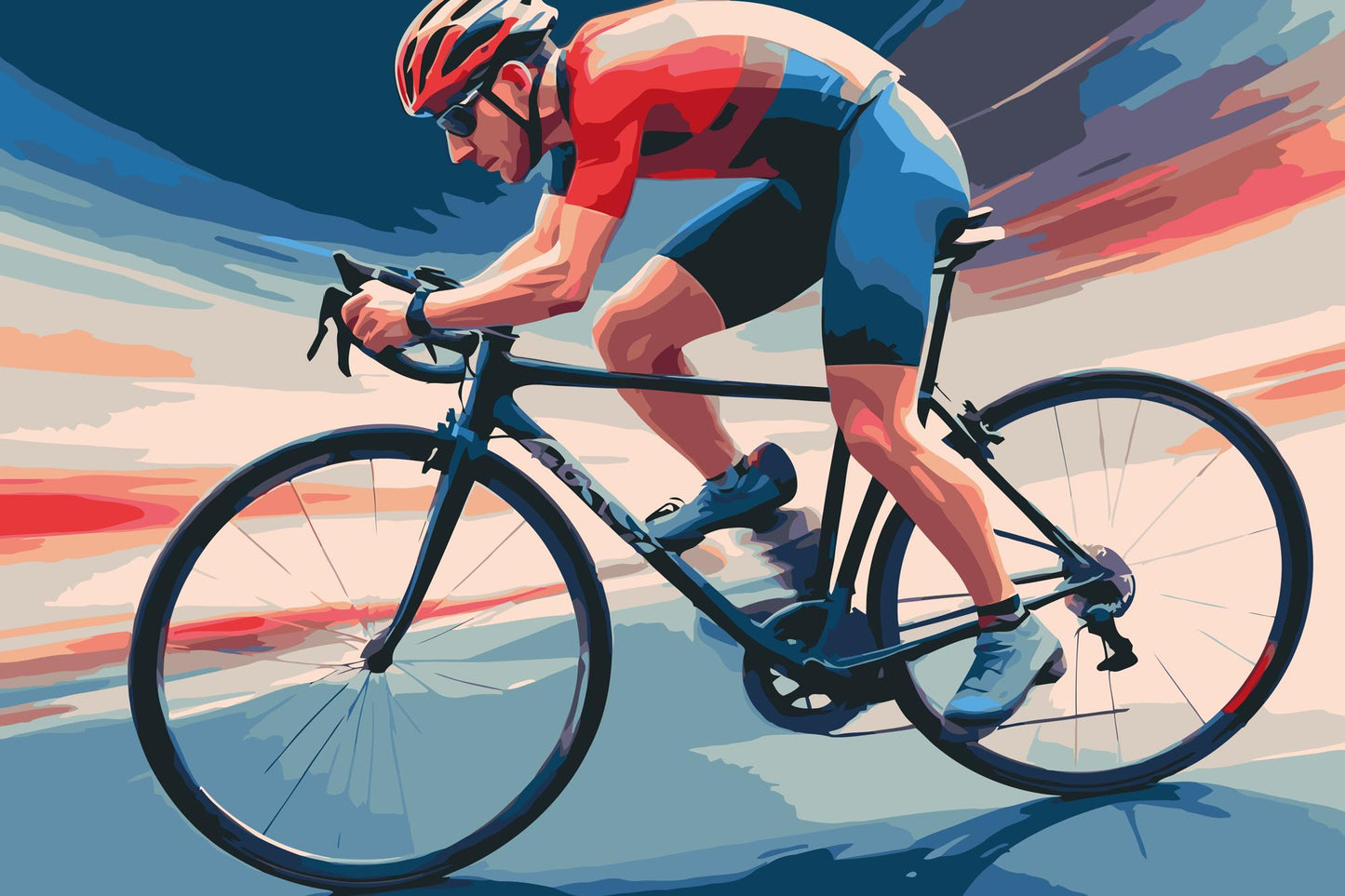 Paint by number - Cyklist