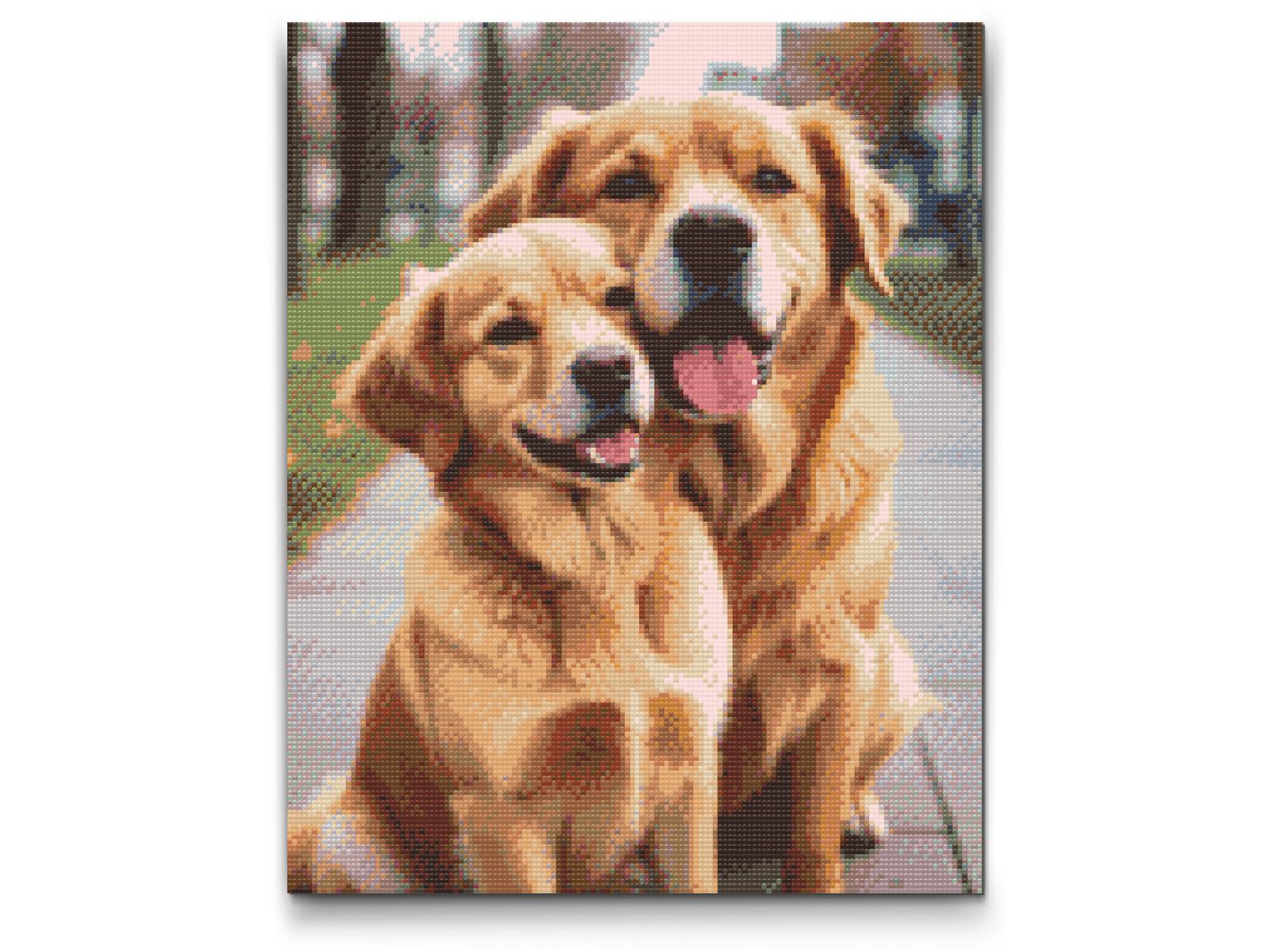 Diamond Paint - Hunde forelskede