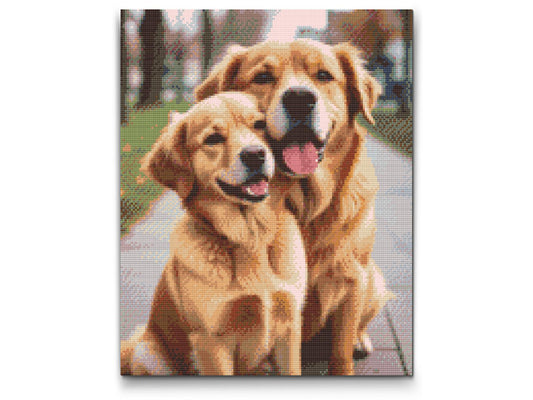 Diamond Paint - Hunde forelskede