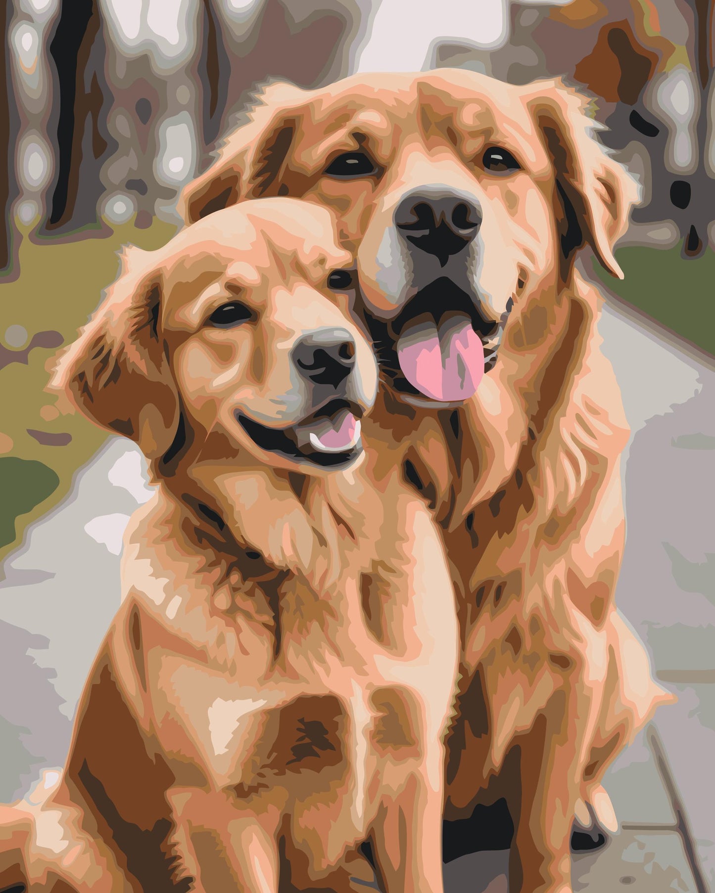 Paint by number - Hunde forelskede