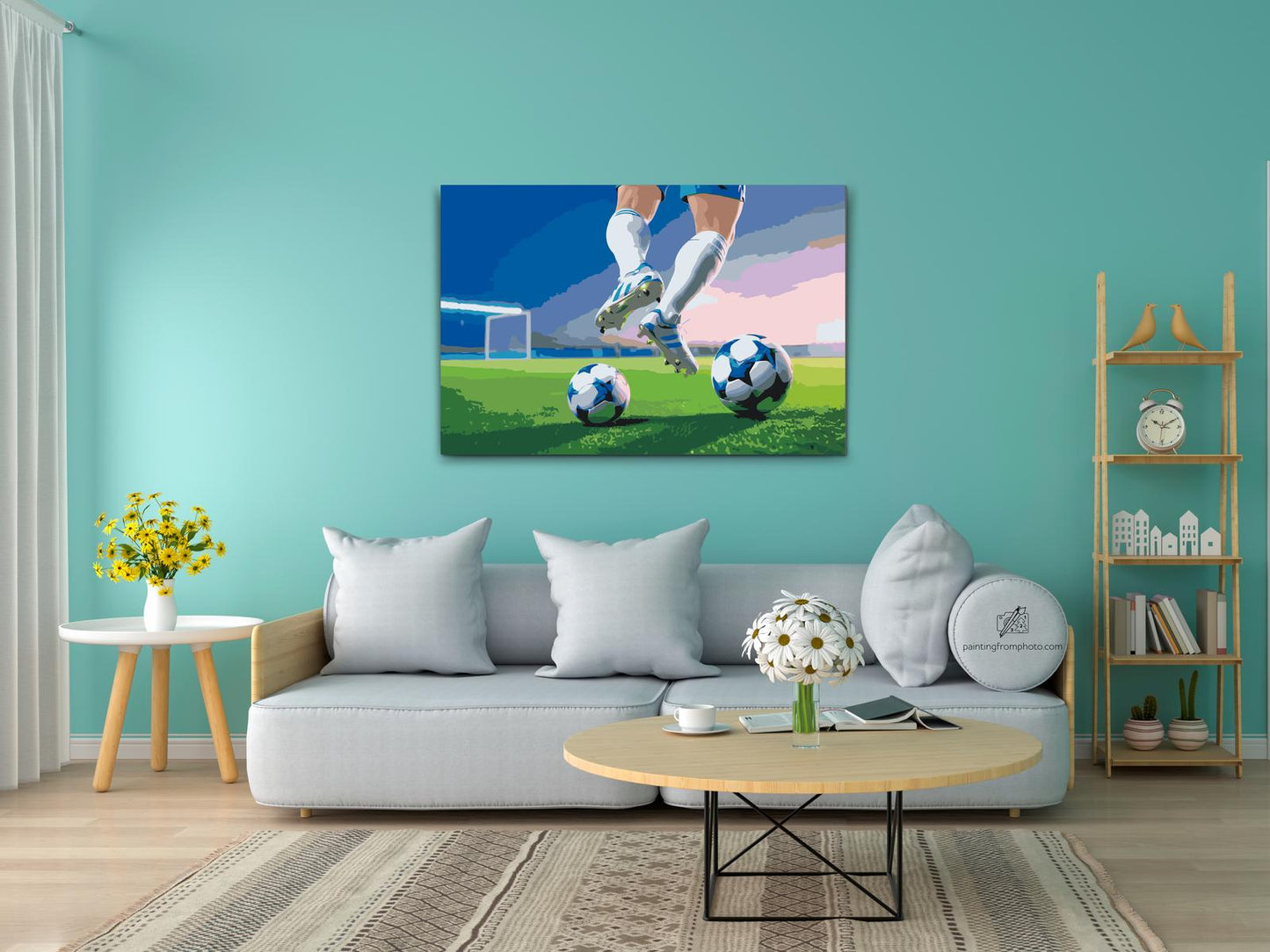 Paint by number - Fodbold på banen