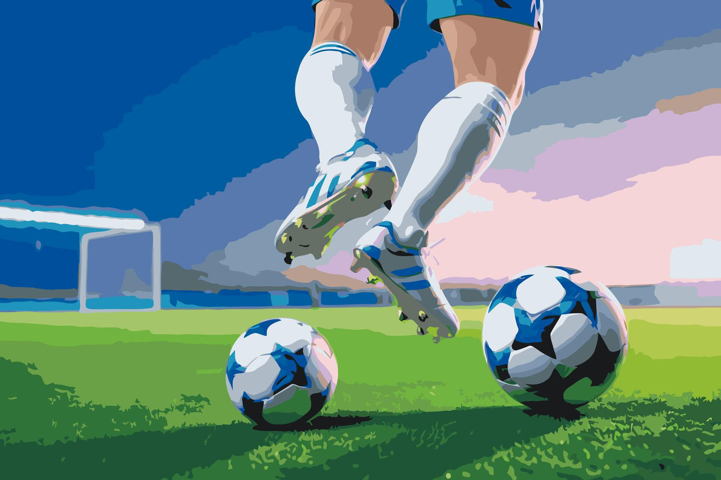 Paint by number - Fodbold på banen