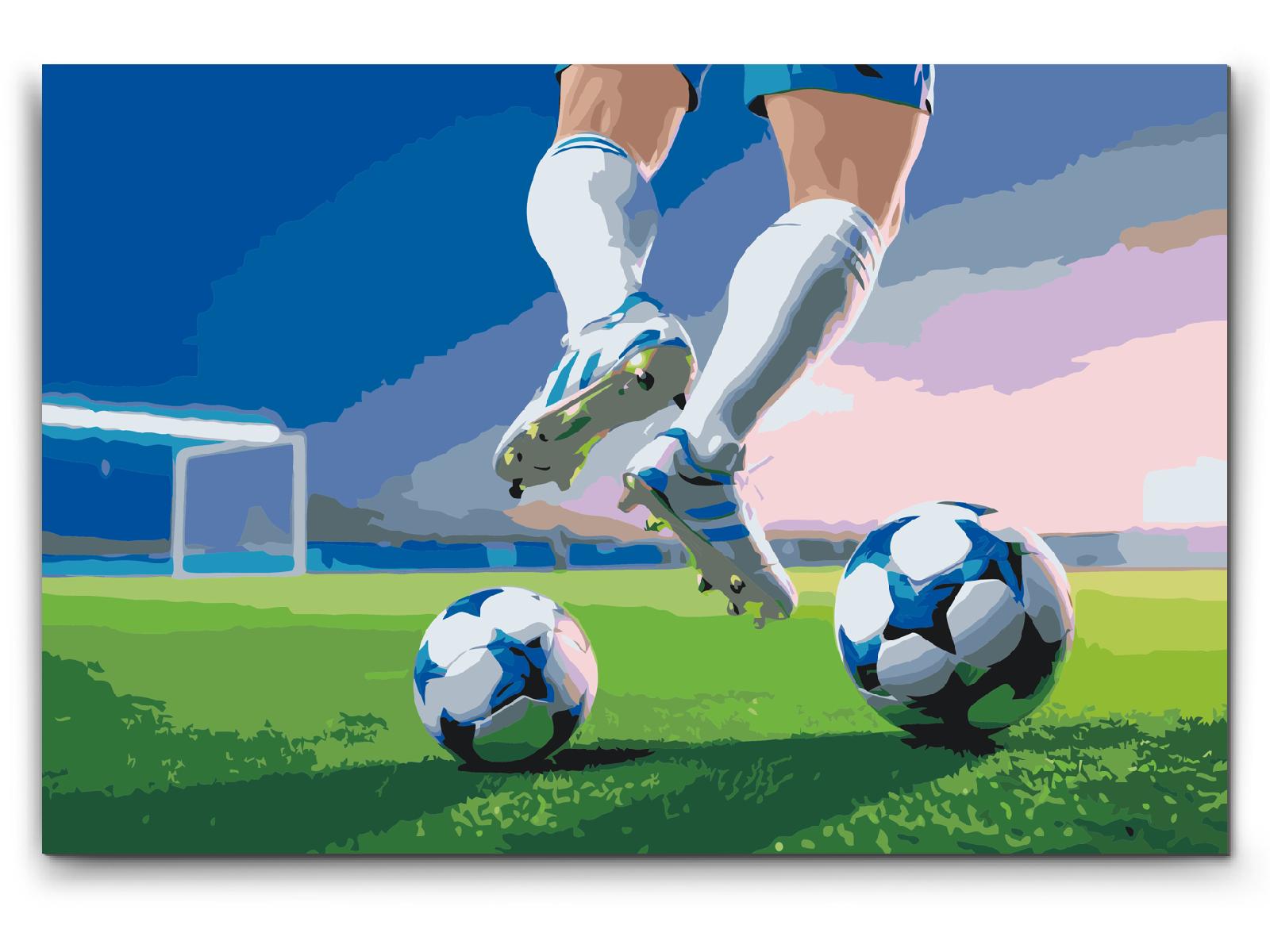 Paint by number - Fodbold på banen