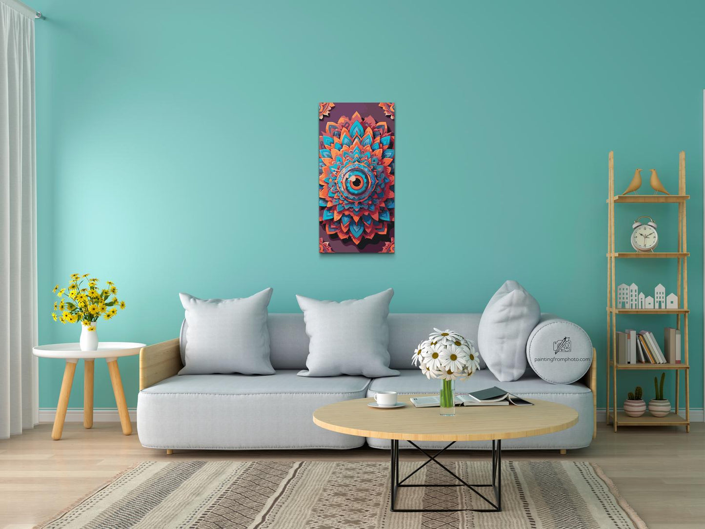 Paint by number - Mandala med et blik i midten