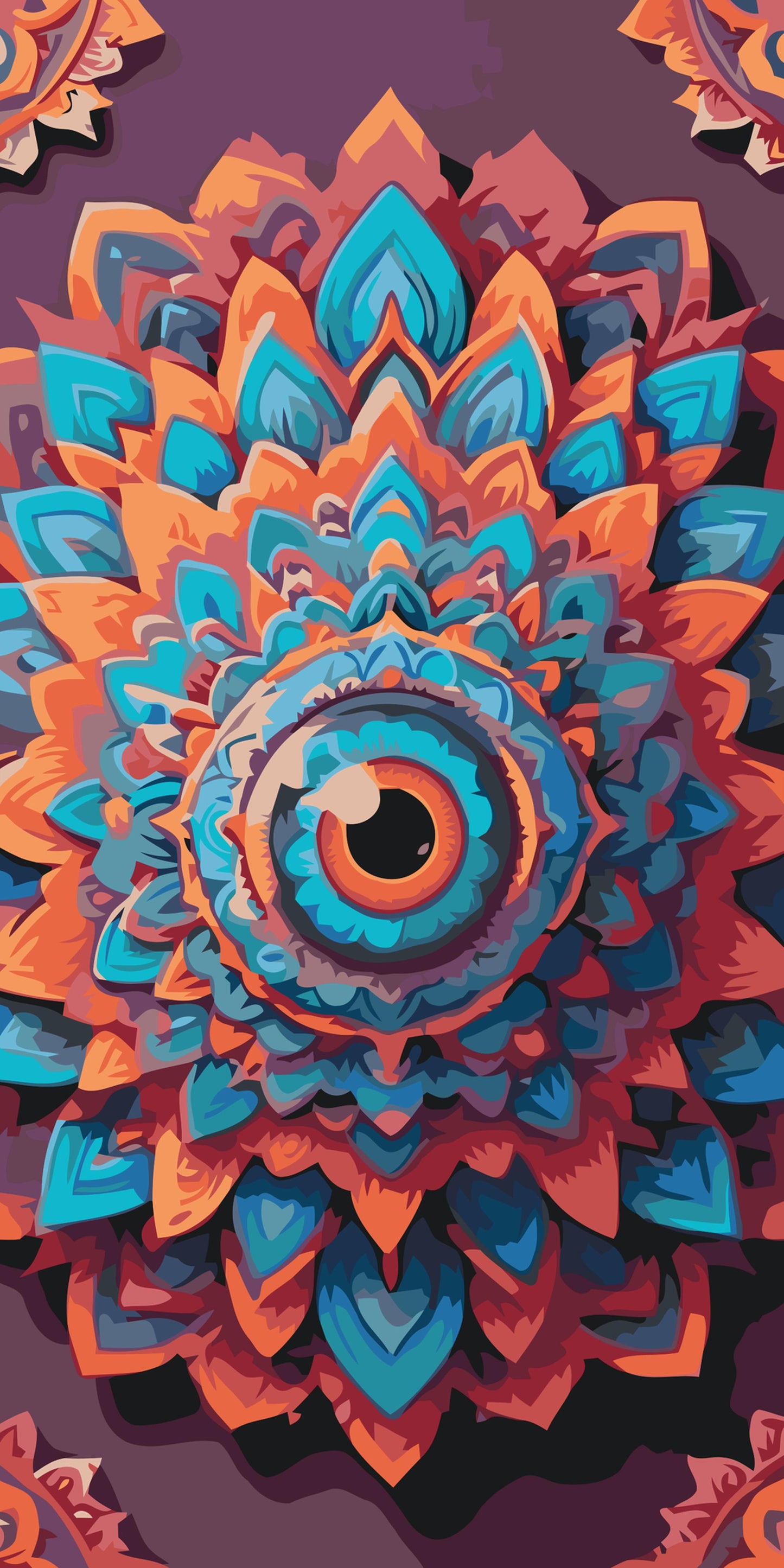 Paint by number - Mandala med et blik i midten