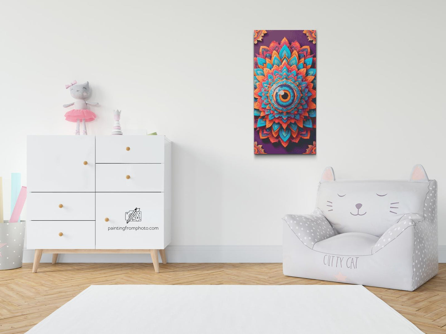 Diamond Paint - Mandala med et blik i midten