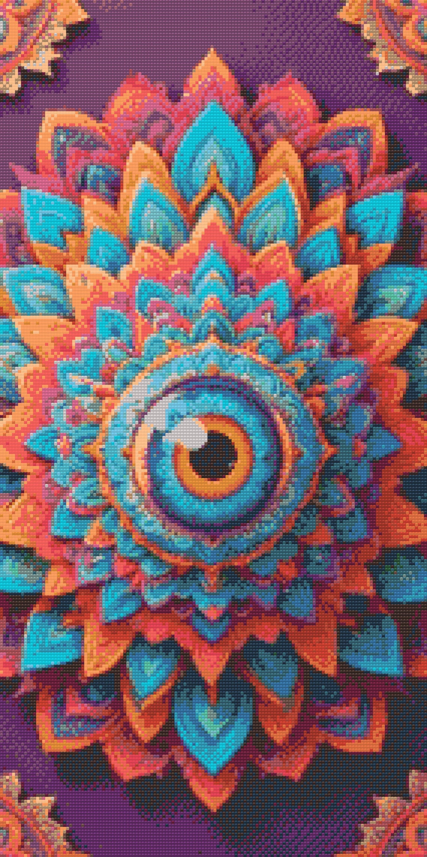 Diamond Paint - Mandala med et blik i midten