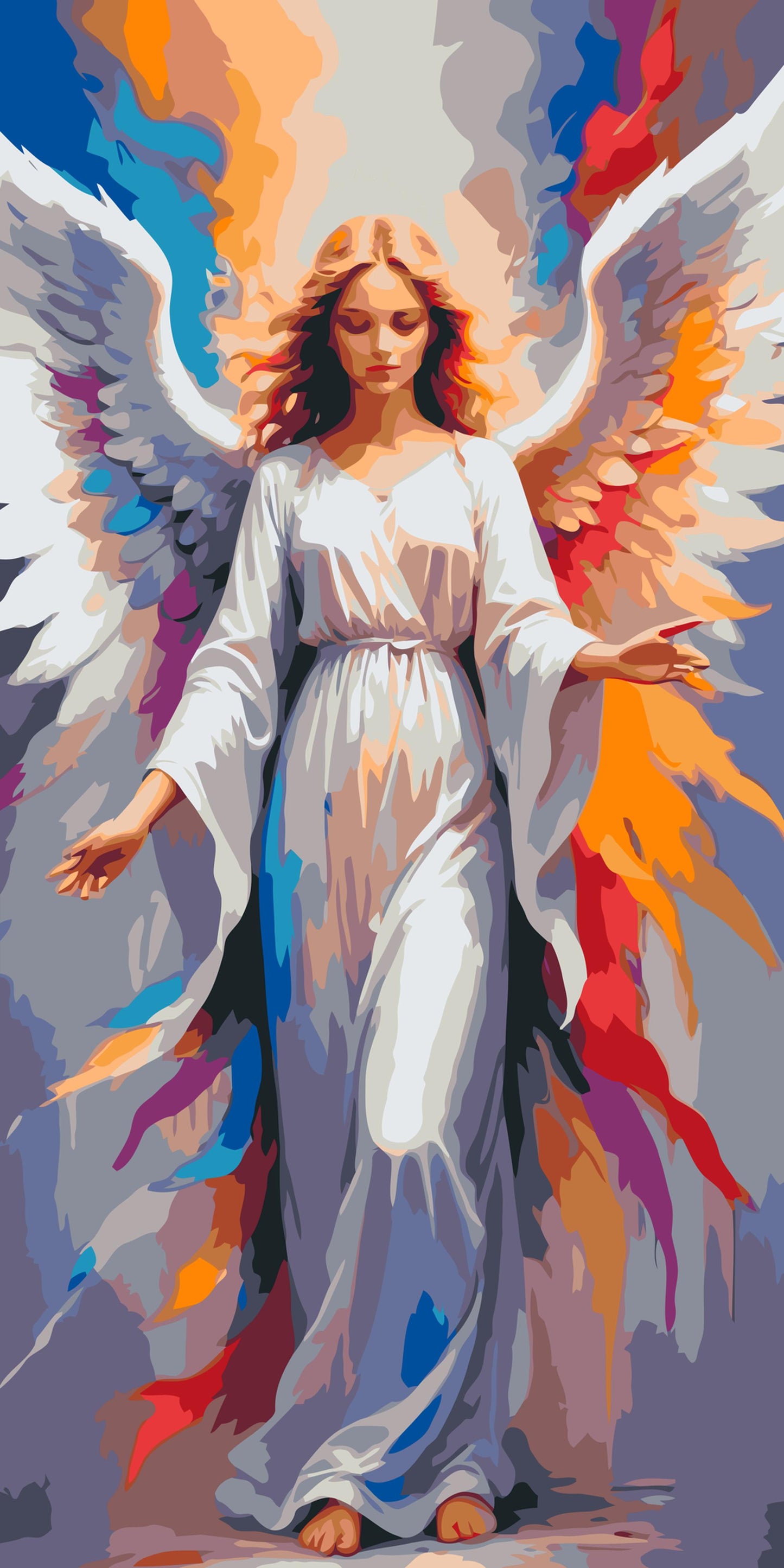 Paint by number - Regnbueengel