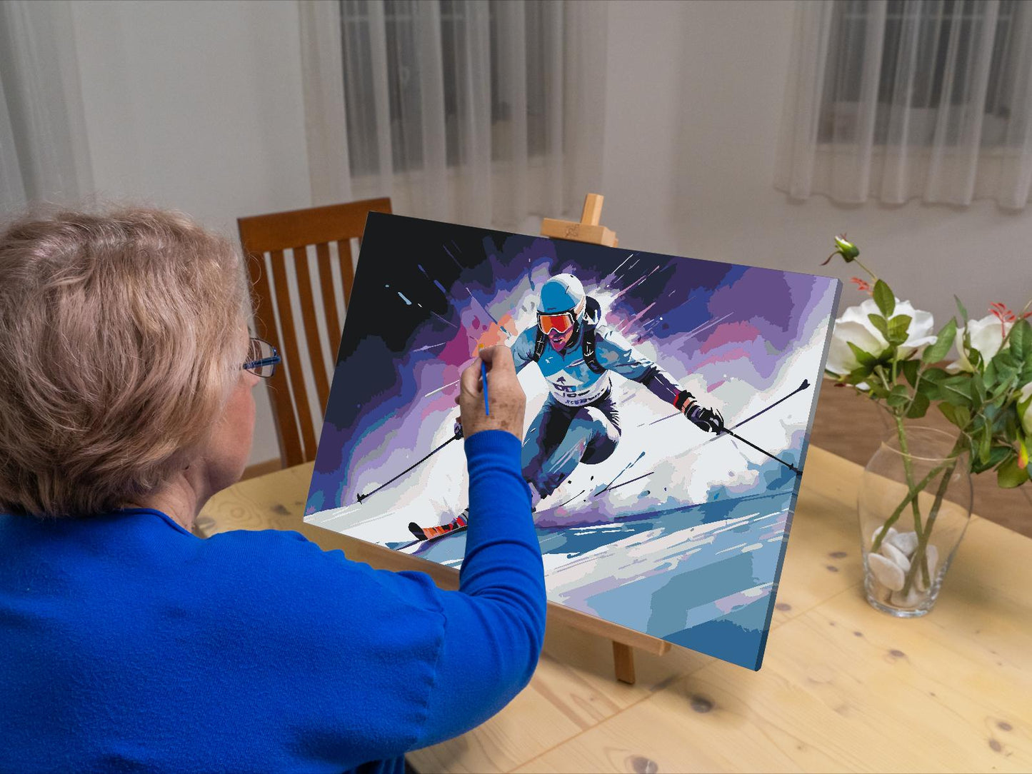 Paint by number - Alpint skiløb