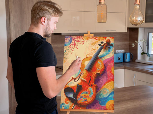 Diamond Paint - Violin i farver